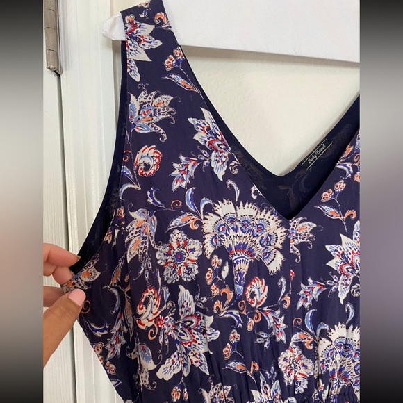 Lucky Brand Maxi Tie-Waist Floral Dress size Large - Picture 5 of 7